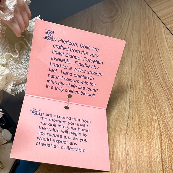 Marian yu design Cream Porcelain Doll with Red Accent - Picture 4 of 9